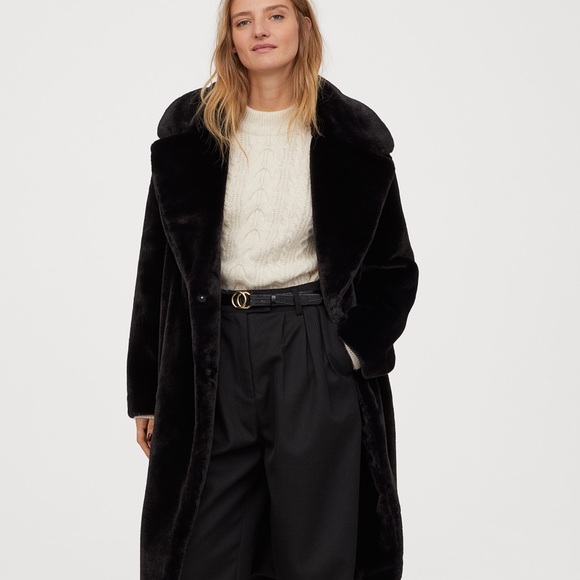 H&M Jackets & Blazers - H&M 🆕 Soft Faux Fur Trendy Long Coat